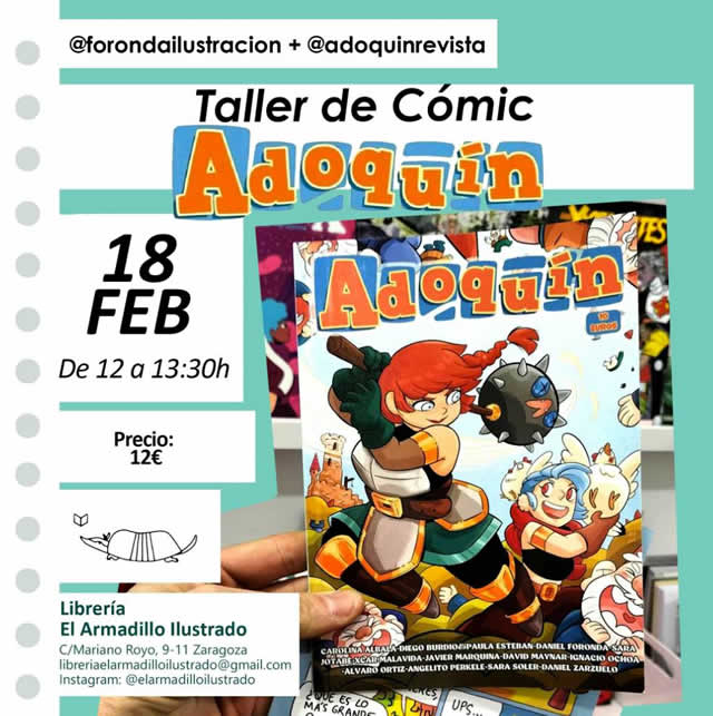 Taller Cómic con Daniel Foronda en El Armadillo Ilustrado